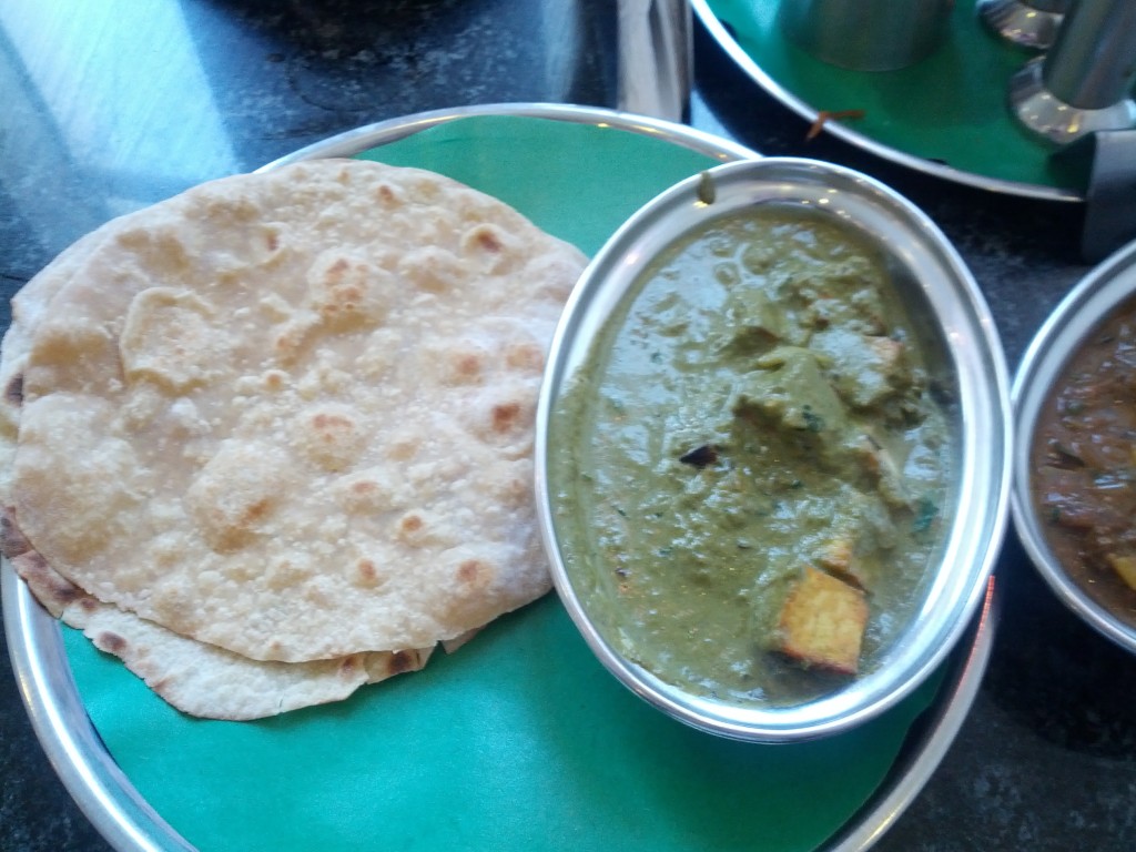 Palak Paneer and Chapatis